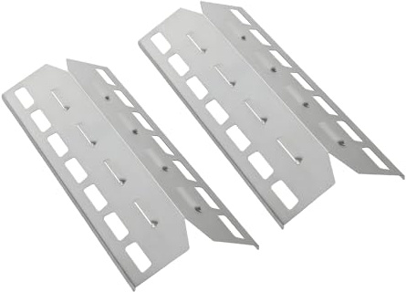 GriHero Edelstahl-Brennerabdeckung für Landmann Triton 2 und Landmann Triton 3, Burnhard und Taino die meisten Gasgrill, 39,5 x 16.5 cm, 2er-Pack