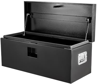 Großer Stahl-Werkzeugkasten Für LKW (48x15x15) - Schwerlast-Bettkasten Mit Anti-Leak Schutz, Wetterfest, Sicherer Deckelmechanismus (110-Grad) Für Transporter, Camper & Anhänger
