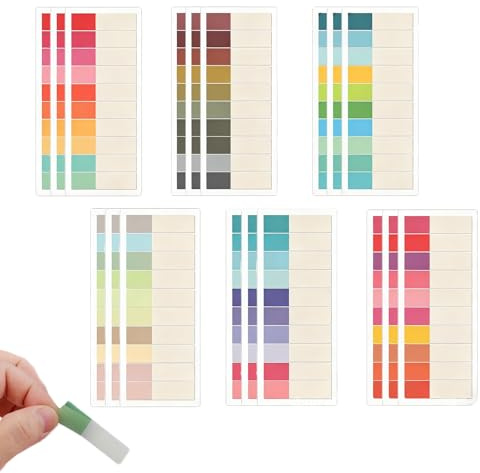 3600 Stück Haftstreifen, 18 Blöcke Post It Pastell, Post It Transparent, Index-Registerkarten für Annotation, Bürobedarf, Planung & Organisation, Page Marker