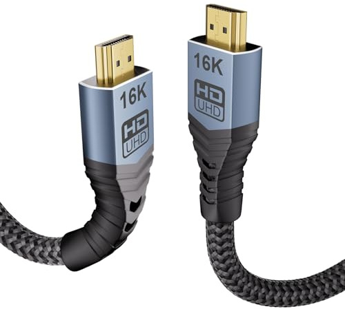MOPOCHG HDMI 2.2 Cable, 0.5m - 16K 10K 8K, 96Gbps Ultra High Speed HDMI Cable Support 16K@60Hz,8K@240Hz,4K@480Hz HDMI Cable 2.1 eARC HDR10 HDCP 2.3, Dolby Vision/Atmos, for PS5 PS4 TV PC Monitor