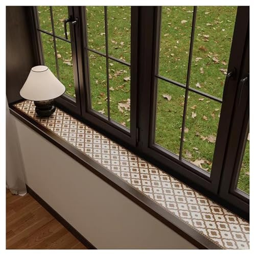 Vnook Fensterbankschutz aus Leder, schmale Fensterbankmatte, Haushalts-Fensterbankabdeckung, dekorative Unterlage for Fensterbank und Erkerfenster(10x100cm)