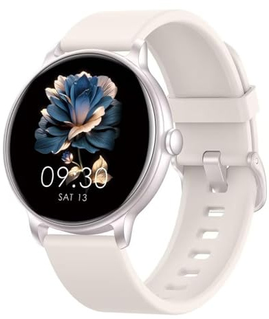 AcclaFit Smart Watch, 1.43’’ AMOLED Smart Watches for Men Women (Answer/Make Call), Fitness Tracker with Heart Rate/Sleep Monitor, IP68 Waterproof Activity Tracker, Pedometer for Android iOS/Starlight