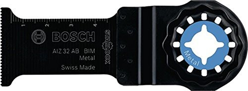 Bosch Professional 1x Bi-Metall Sägeblatt AIZ 32 AB (für ungehärtetes Metall, Breite 32 mm, Zubehör Multifunktionswerkzeug)