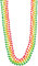 UV FLOOR - Lot De 4 Colliers De Perles Néon Fluo - Spéciale Lumière Noire Et Ultra Violet - Flashy - Accessoire Fluorescent