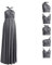 Infinity Kleid inklusive Bandeau Top Brautjungfernkleid Gr. 42-48 GRAU Wickelkleid lang, 70 Verschiedene Wickelarten Brautkleid, Bridesmaid, one Size, Stretch (Grau, 2 (42-48))