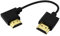 PNGKNYOCN 15cm HDMI-Stecker auf Stecker kurzes Kabel 90 Grad Rechter Winkel links HDMI 2.0 Adapter kabel, unterstützt 4K @ 60 Hz, für Raspberry Pi, Tablet, Kamera usw. (Black Left)
