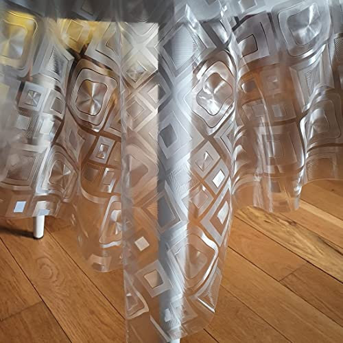 PVC Tischdecke Transparente, Geprüfter Tischschutz, pflegeleicht und abwischbar, Rund 160 cm