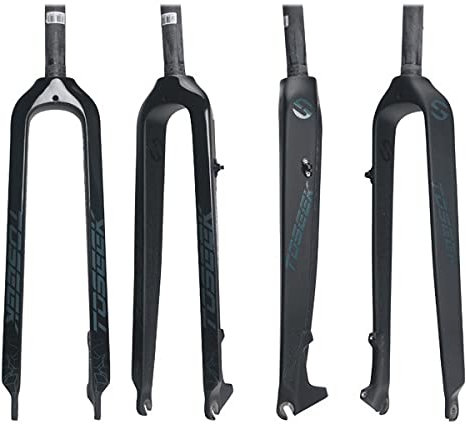 GGXX Fahrrad Starrgabel 26/27.5/29 Zoll 3K Vollcarbon Fahrrad Vorderradgabeln Scheibenbremse Hartgabel MTB Fahrradgabel FahrradzubehöR