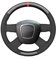 MEWANT Lenkradbezug für Audi A3 / A4 (B8) / A6 (C6) / Q5 / Q7 Lenkradhülle aus Kohlefaser und Suede Lenkradschoner
