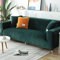 Samt-Sofabezug für 2-, 3-, 4-Sitzer, weicher Plüsch-Sofaschutz, Stretchbezug für Sofa und Armlehnen, wasserabweisend, Möbelschutz, Dunkelgrün, 3-Sitzer, 190-220 cm
