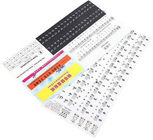 Aufkleber für Klaviernoten Aufkleber für Klaviertasten 88 61 54 49 37 Tastenstab Selbstklebend Transparente Notation Paster PVC-Papiermaterial