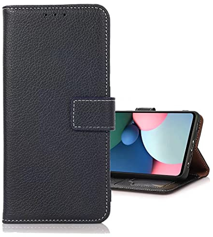 COQUE pour Housse Nokia G50,Motif Litchi résistant aux Chutes,Cadre de Support de Film étui pour téléphone Portable pour Nokia G50-bleu