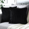 Soleebee 2er Set Plüsch Samt Kissenbezüge, Weiche Künstliche Pelz Dekorativ Kissenbezug Sofa Zierkissenbezüge Dekokissen Kissenhülle Set für Couch Schlafzimmer Zuhause Auto Dekor (45x45cm, Schwarz)