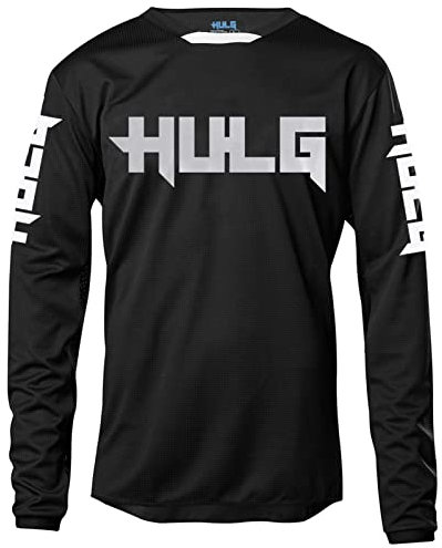 Radfahren Jersey,MTB-Trikot Outdoor-Radsport Fahrrad Reitanzug Langarm-Shirt,Unisex Downhill-Anzug Herren Mountainbike Motocross Trikot (Black,5XL)