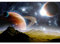 Aoihrraan 3,5x2,5m Weltraum Planet Hintergrund Galaxie Sternenhimmel Himmel himmlisch Nacht Aussicht Fotografie Hintergrund Universum Reisen Thema Party Zimmer Tapete Baby Dusche Hochzeit Foto Prop