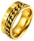 FaithHeart goldener Spinnerring mit Panzerkette Mittelring zum drehen Wikinger Rune Fingerring mit Geschenkebox für Herren Männer Jungen