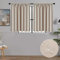 MRTREES Gardinen Kurz Verdunklungsvorhänge Vorhang Blickdicht Küchengardinen 2er Set Scheibengardine Dekoschal für Wohnzimmer Schlafzimmer 60x120cm(HxB) Beige Vorhänge