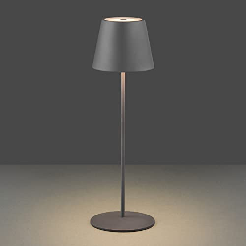 Elipta Rechargeable Battery Outdoor LED Table Lamp - Grey