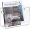 XOHYW Zeitschriftenhalter aus kristallklarem Acryl, platzsparend, Zeitschriftenständer, Bücherkorb, Aufbewahrungs-Organizer für Wohnzimmer, Badezimmer, Heimbüro, Zeitungen