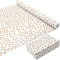 Geschenkpapier, 10 m Rolle, champagnerfarben, goldfarben, gepunktet, 80 g, 100 % recycelbar, umweltfreundlich, Geschenk für Geburtstag, Party, Dekorationen (43 cm x 10 m)