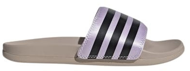 adidas Damen Adilette Comfort Adilette Comfort, Wonder Taupe/Black/Ice Lavender, 11