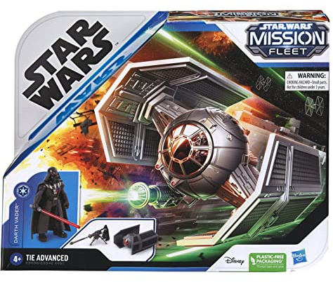 STAR WARS Mission Fleet Dark Vador TIE Véhicule et figurine d'action avancée E9598 à partir de 4 ans