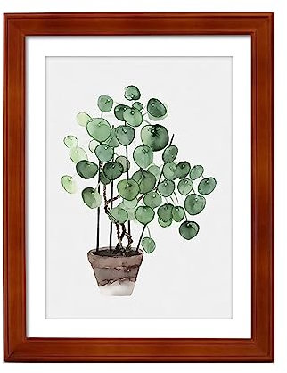 XQSSB Family Bilderrahmen Fotorahmen Massivholz Braune Wand 25 × 35,5cm