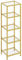 YMYNY Standing Storage Shelf Units, 5-Tier Tempered Glass Shelving Unit, Bookcase, Storage Rack Shelf for Bedroom, Bathroom, Home Office, Modern Style 35×30×123CM Gold HGD005G