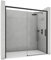 NEBADOON | Mamparas de Ducha - 1 Puerta Corredera + 1 Fijo - Mampara de Ducha Corredera - Perfilería Negra Mate - 109 a 113 cm (Ancho Adaptable 4 cm) x 195 cm (Alto) - Posición Puerta Derecha