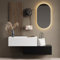 Planetmöbel Flur Möbel Garderobe 2X 100cm schwarz/weiß, Wandpaneel 50cm Gold Eiche/Anthrazit mit Spiegel 50cm (ohne LED), Wandgarderobe 32,5H x 100B x 37,8T cm