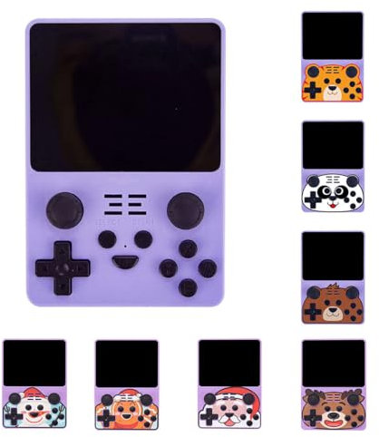 NUGEN Powkiddy RGB20S - Consola de juegos portátil retro de 3.5 pulgadas 16G sin juegos, sistema ArkOS con ranuras dobles y batería de 3500 mAh, compatible con simuladores 3D de 64 bits