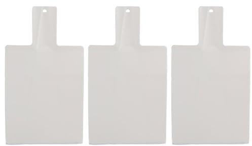 3 Stück Kunststoff Faltbar Schneidebrett, 38x21,5cm Rutschfestes Klappbares Schneidebretter für Küche, Picknick, Schneiden von Obst, Gemüse, Fleisch, Weiß