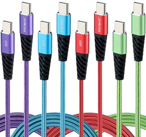 Bynccea USB C to USB C Charger Cable(10ft/3m), Nylon Type C Charge Cables 60W 3A USB-C to C Cable Fast Charging USB C Cables for Phone 15//16/15 Pro/15 Plus/15 Pro Max S22 S23 Note 20