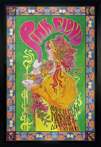 Close Up Pink Floyd - Gerahmtes Poster (Live At The Marquee London - Bob Masse Tourplakat) (Größe: 61 x 91,5cm)