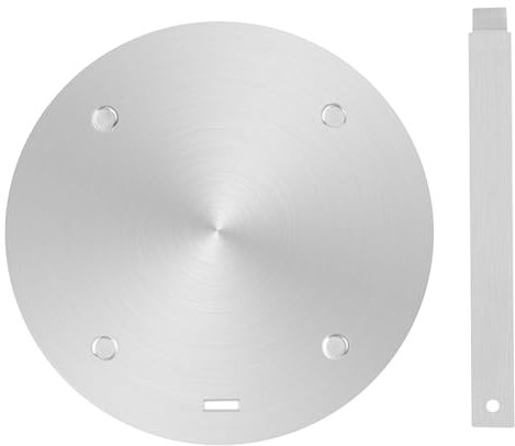 DEARBAG Adaptateur Induction 20cm avec Poignée amovible, Disque Convertisseur de Plaque de Cuisson à Induction, Adaptateur Plaque Diffuseur de Chaleur pour Plaque Induction, Acier Inoxydable