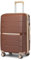 British Traveller Reisekoffer Mittelgroß Koffer Trolleys Mittelgroß Hartschalenkoffer 100% PP Handgepäck Koffer mit 8 Spinnerräder Rollkoffer 66 * 43.3 * 28.5cm Suitcase TSA-Schloss Braun