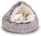 SHJOEE Flauschig Hundebett Muschelform 60cm Katzenbett Warm Tierbett Haustierbett Waschbar Hundesofa Katzensofa Plüsch Hundekorb Katzenkorb Weiche Kuschelbett für Den Schlaf im Innenbereich
