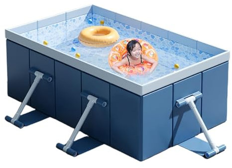lyanny Piscina pieghevole,Piscina pieghevole | Piscina per bambini con guscio rigido, piscina pieghevole per cani | Piscina per bambini per adulti, piscina portatile rettangolare per giochi acquatici