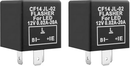 CGEAMDY 3-Pin Auto Relais, 12v Auto Cf14 Jl-02 Blinker Für Led Anzeige-Relais, Elektronisches Led-Blinker Für Autos Fahrzeuge Und Motorräder Autoteiles, Blinkrelais Flasher Relay CF14 JL-02