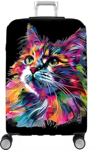 Chostky Reisegepäckabdeckung, elastischer, waschbarer und dehnbarer Kofferschutz, Kratzfeste Reisekofferabdeckung, geprüfte Reisezubehör-Gepäckabdeckungen für 22-24 Zoll Gepäck (M)