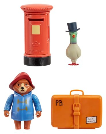 Rainbow Designs Paddington Bear Playset - Letters to Aunt Lucy Toy - Adventures of Paddington Inspired Toy with Suitcase, Post Box & Pigeonton Figure - Imaginative Pretend Playset for Children