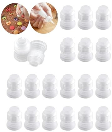 Small Icing Coupler for Piping Bags,20 Pcs Piping Nozzle Coupler for 352,233,104,81,48,47,32,21,18,16,12,10,5,4,3,2,1