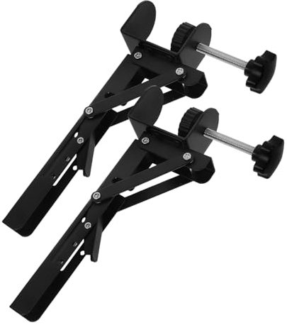 CANIGHT 2pcs Stainless Steel Extruded Aluminum Hardware Black Table Clamp Shelves Keyboard Stand Piano Desk Extension Tray with Drawer
