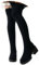 ticticlily Stivali da Donna sopra al Ginocchio Stivali Alti Stivali Invernali Calda Stivali Lunghi Moda Tacco A Blocco B Nero 38 EU