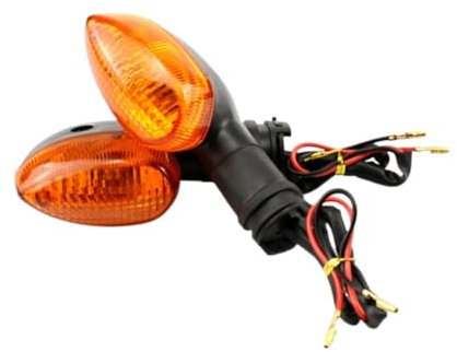 SQIANKUN Blinker Motorrad 2PCS Motorrad Blinker Licht Anzeige Lampe Fit for Yamaha YZF R1 R6 R125 R25 R3 FZ-6N XJ6 Motorrad Blinker(Yellow)
