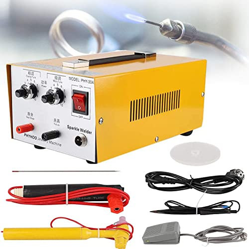 30A/80A Jewelry Spot Welder,Jewelry Welder Pulse Sparkle Spot Welder,Gold Silver Platinum Palladium Necklace Stainless Steel Welder with Foot Pedal Cord,30A