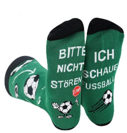 GADITIEK Fußball Geschenke für Männer Lustige Socken mit Spruch Bitte Nicht Stören Ich Schaue Fußball Jungen Fußballliebhaber Vatertag Geschenke für Herren Fussball Geschenke