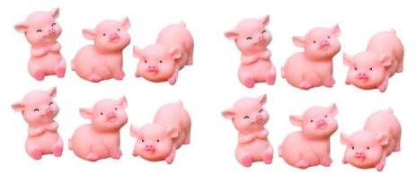 Warmhm 2 Sätze Schweinchen Ornament Frosch Banken Dinosaurier Sparschwein Schweine Lustige Gartendekorationen Sparbüchsen Für Jungs Aufkleber Käfig Plüsch Hase Harz 6 Stücke * 2