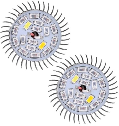 Juqoyue 2 Stück E14 Pflanzenwachstumslicht 85-265V Vollspektrum LED Pflanzenlampe für Hydroponik Indoor Garten Gewächshaus für Saftige Pflanzen Veg 28W