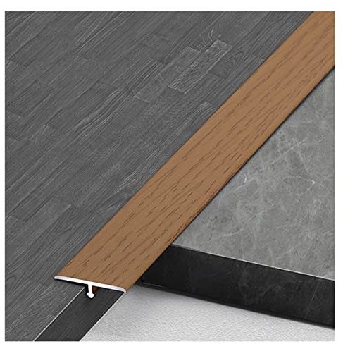 Striscia di Transizione del Pavimento per Modanatura a T Autoadesiva, Connettore per Copertura del Gap del Pavimento in Metallo Largo 1 Pollice per Legno su Piastrelle/Laminato su Piastrelle, Finitura